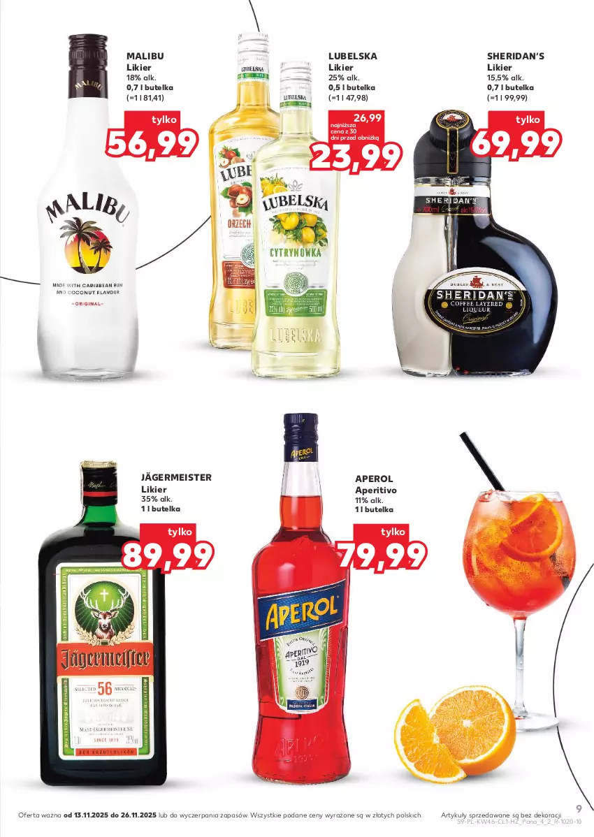 Gazetka promocyjna Kaufland - Barek Kauflandu - ważna 13.11 do 26.11.2025 - strona 9 - produkty: Aperol, Likier, Malibu
