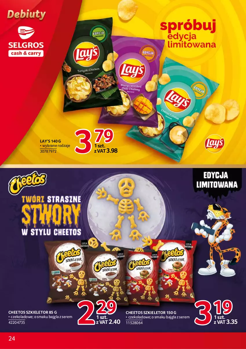 Gazetka promocyjna Selgros - Debiuty w Selgros - ważna 14.10 do 27.10.2021 - strona 24 - produkty: Cheetos, Lay’s, Ser