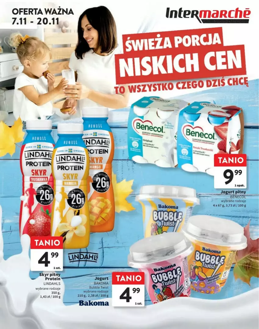 Gazetka promocyjna Intermarche - ważna 07.11 do 20.11.2024 - strona 1 - produkty: Bakoma, Jogurt, Jogurt pitny