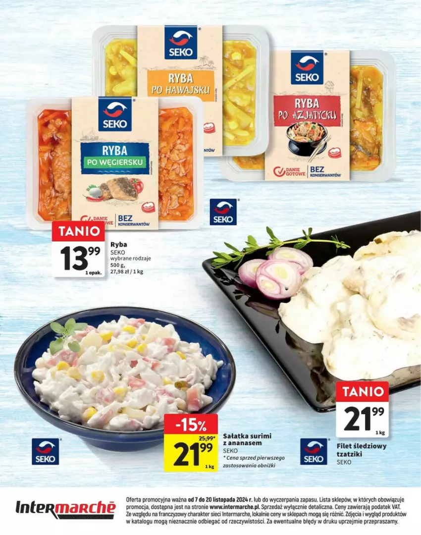 Gazetka promocyjna Intermarche - ważna 07.11 do 20.11.2024 - strona 8 - produkty: Ryba, Sałat, Sałatka, Surimi, Top