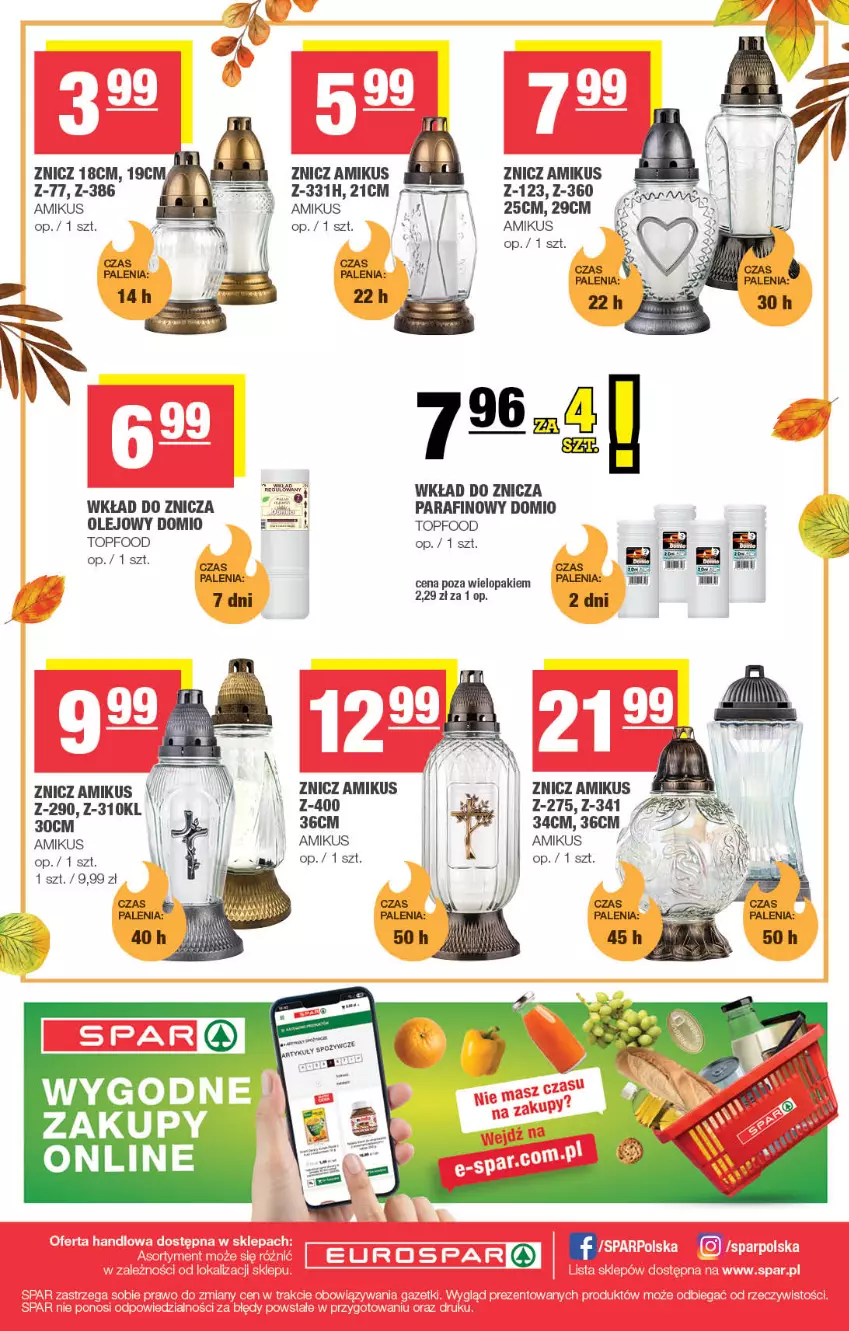 Gazetka promocyjna Spar - EuroSpar - ważna 21.10 do 01.11.2026 - strona 16 - produkty: Olej, Top, Znicz