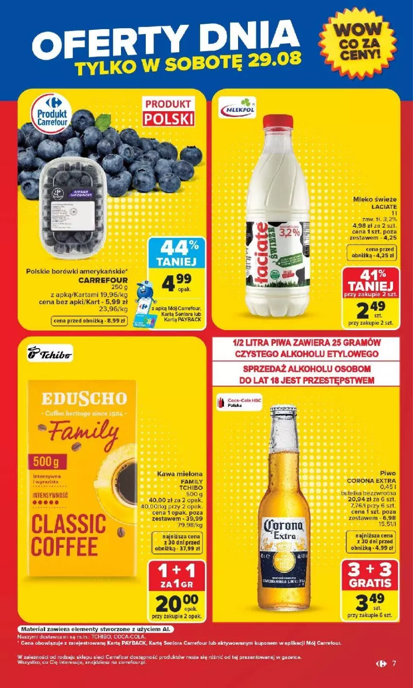 Gazetka promocyjna Carrefour - Gazetka Carrefour Arkadia w SUMIE Zmieniliśmy się dla Ciebie - ważna 24.08 do 30.08.2026 - strona 7 - produkty: Corona Extra, Fa, Gry, Kawa, Kawa mielona, Mleko, Mus, Piwo, Por, Tchibo