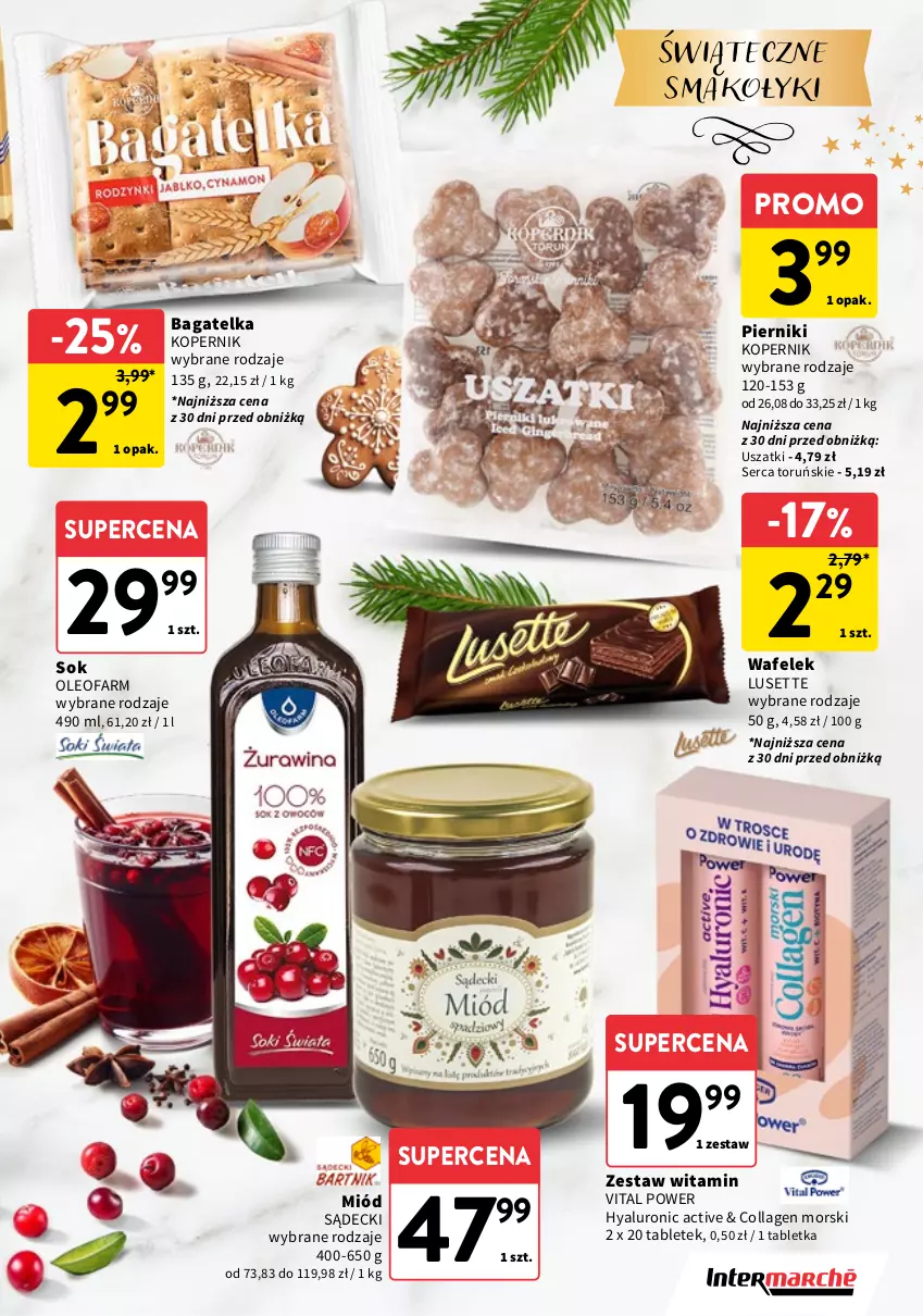 Gazetka promocyjna Intermarche - Katalog Świąteczne Delikatesy - ważna 04.12 do 23.12.2025 - strona 11 - produkty: Fa, Miód, Oleo, Oleofarm, Piernik, Ser, Sok, Tablet, Wafelek