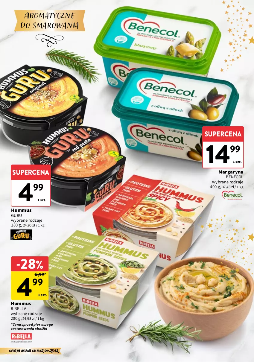 Gazetka promocyjna Intermarche - Katalog Świąteczne Delikatesy - ważna 04.12 do 23.12.2025 - strona 6 - produkty: Bell, Bella, Benecol, Hummus, Margaryna, Mus