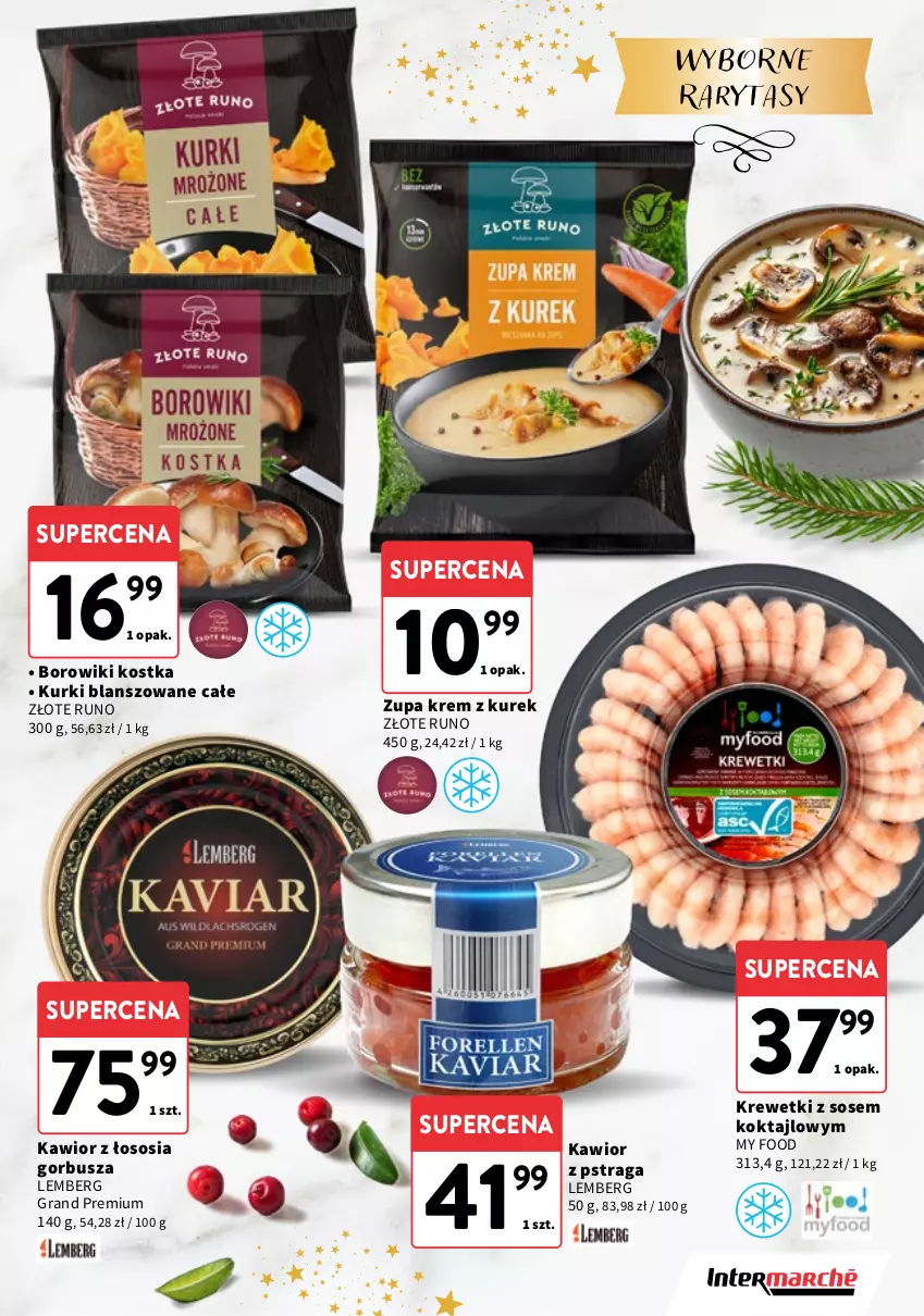 Gazetka promocyjna Intermarche - Katalog Świąteczne Delikatesy - ważna 04.12 do 23.12.2025 - strona 9 - produkty: Borowiki, Gra, Kawior, Krewetki, Sos, Zupa
