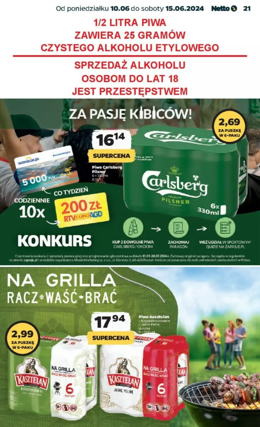 Gazetka promocyjna Netto - ważna 10.06 do 16.06.2024 - strona 14 - produkty: BIC, Gra, Koc, Okocim, Piwa, Por, Quiz, Sport