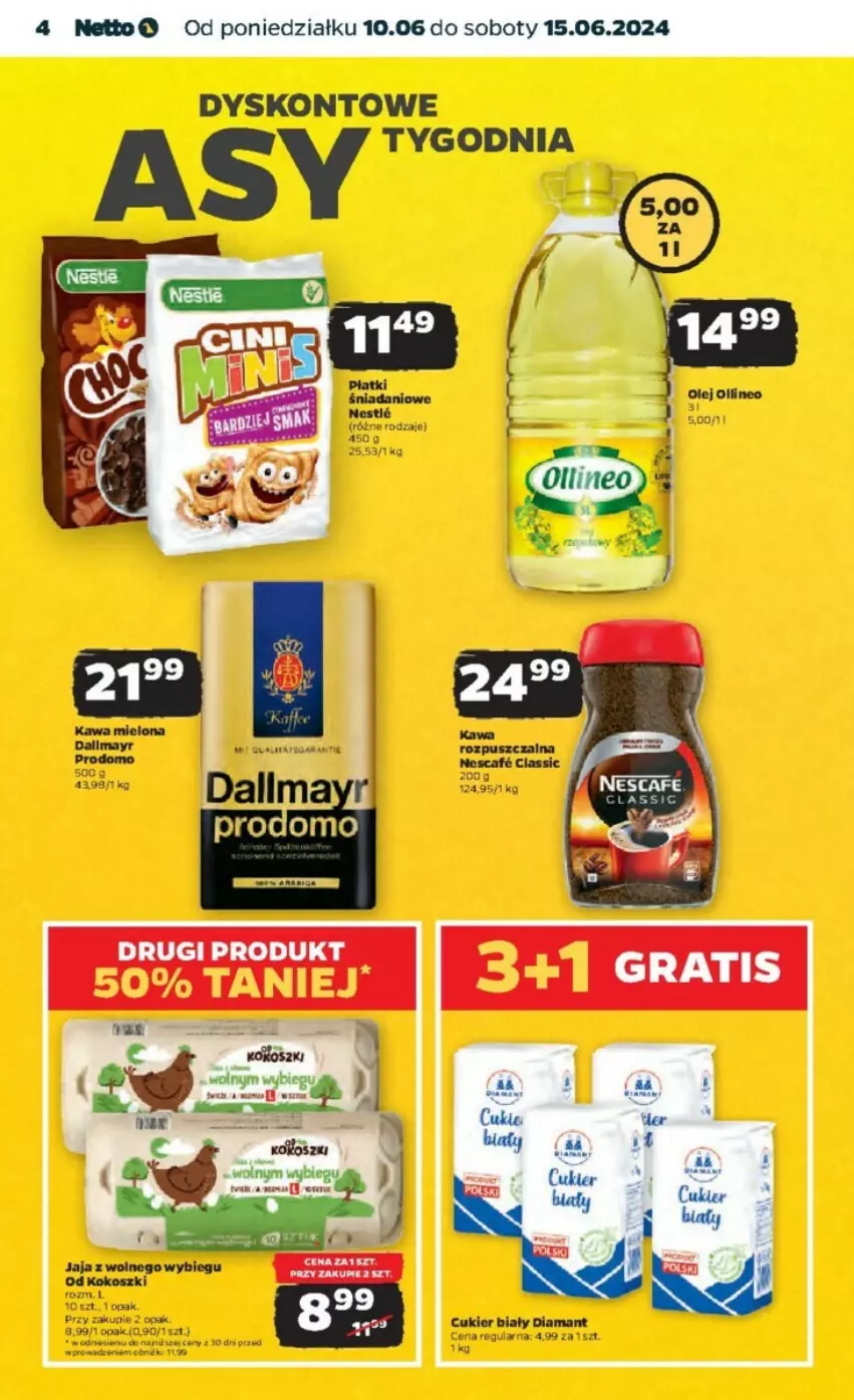 Gazetka promocyjna Netto - ważna 10.06 do 16.06.2024 - strona 21 - produkty: Cukier, Dallmayr, Diamant, Jaja, Jaja z wolnego wybiegu, Kawa, Kawa mielona, Kokos, Kosz, Olej