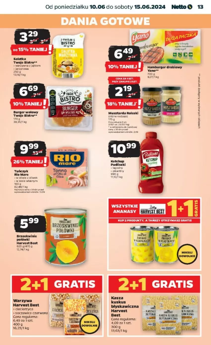 Gazetka promocyjna Netto - ważna 10.06 do 16.06.2024 - strona 5 - produkty: Brzoskwinie, Gra, Kasza, Kuskus, Sałat, Sałatka