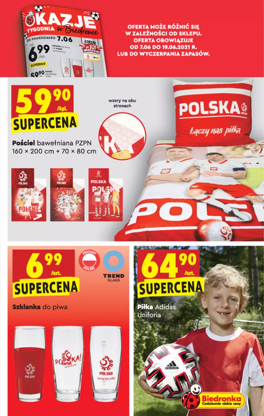 Gazetka promocyjna Biedronka - W tym tygodniu PN - ważna 07.06 do 12.06.2021 - strona 11 - produkty: Adidas, Piwa, Pościel, Szklanka