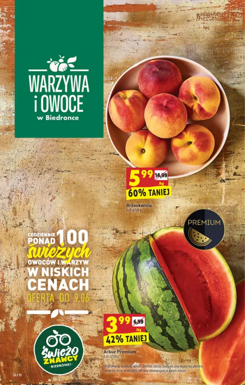 Gazetka promocyjna Biedronka - W tym tygodniu PN - ważna 07.06 do 12.06.2021 - strona 14 - produkty: Arbuz, Warzywa