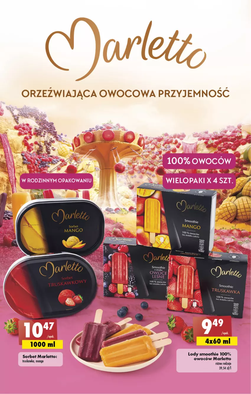 Gazetka promocyjna Biedronka - otwieramy sezon na lody - ważna 09.05 do 31.08.2022 - strona 9 - produkty: Lody, Mango, Owoce, Razer, Smoothie, Wella