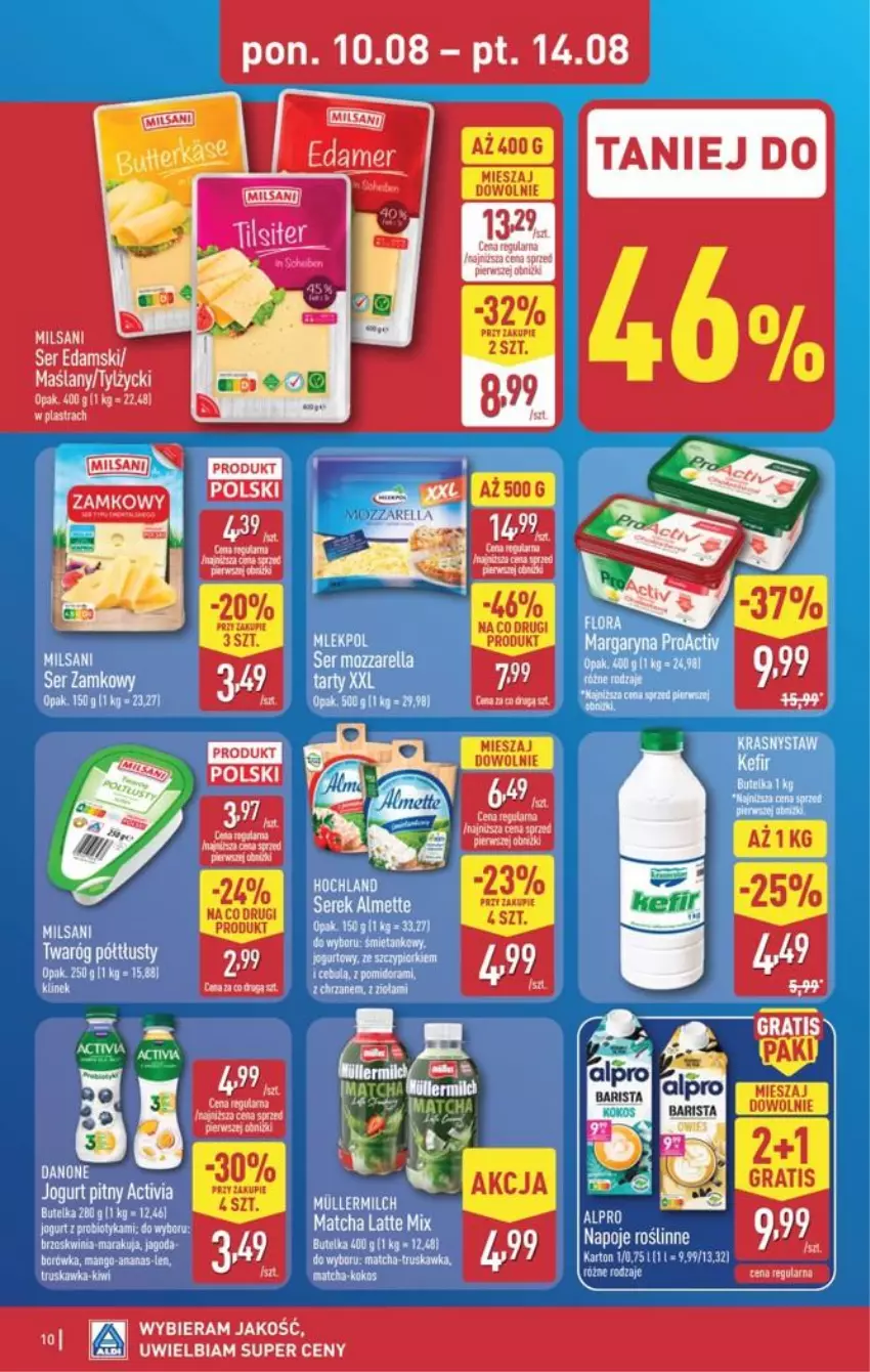 Gazetka promocyjna Aldi - Pełna oferta - ważna 10.08 do 14.08.2026 - strona 10 - produkty: Edam, Fa, JBL, Kiwi, Napoje, Ser, Twaróg