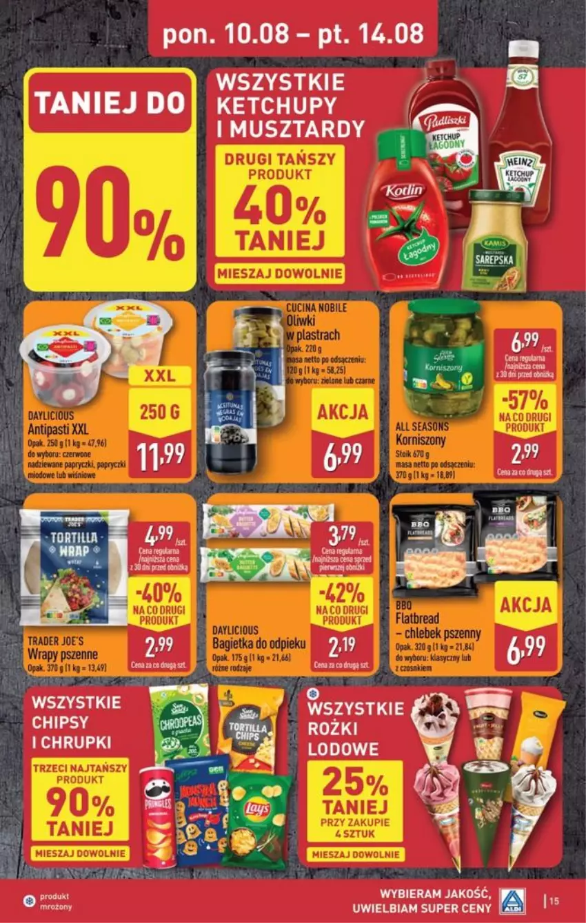 Gazetka promocyjna Aldi - Pełna oferta - ważna 10.08 do 14.08.2026 - strona 15 - produkty: Chrupki, Ketchup, Mus