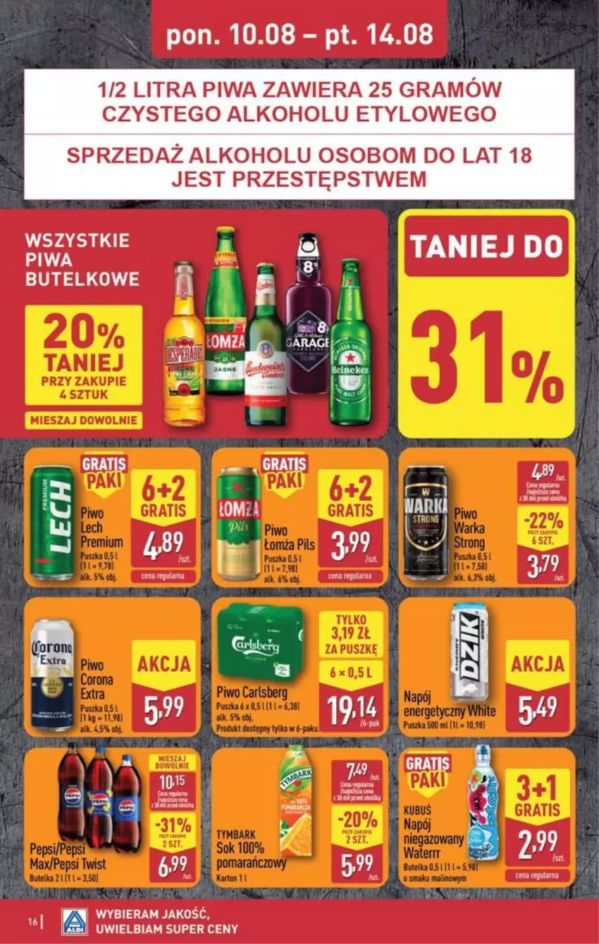 Gazetka promocyjna Aldi - Pełna oferta - ważna 10.08 do 14.08.2026 - strona 16 - produkty: Gra, Piwa