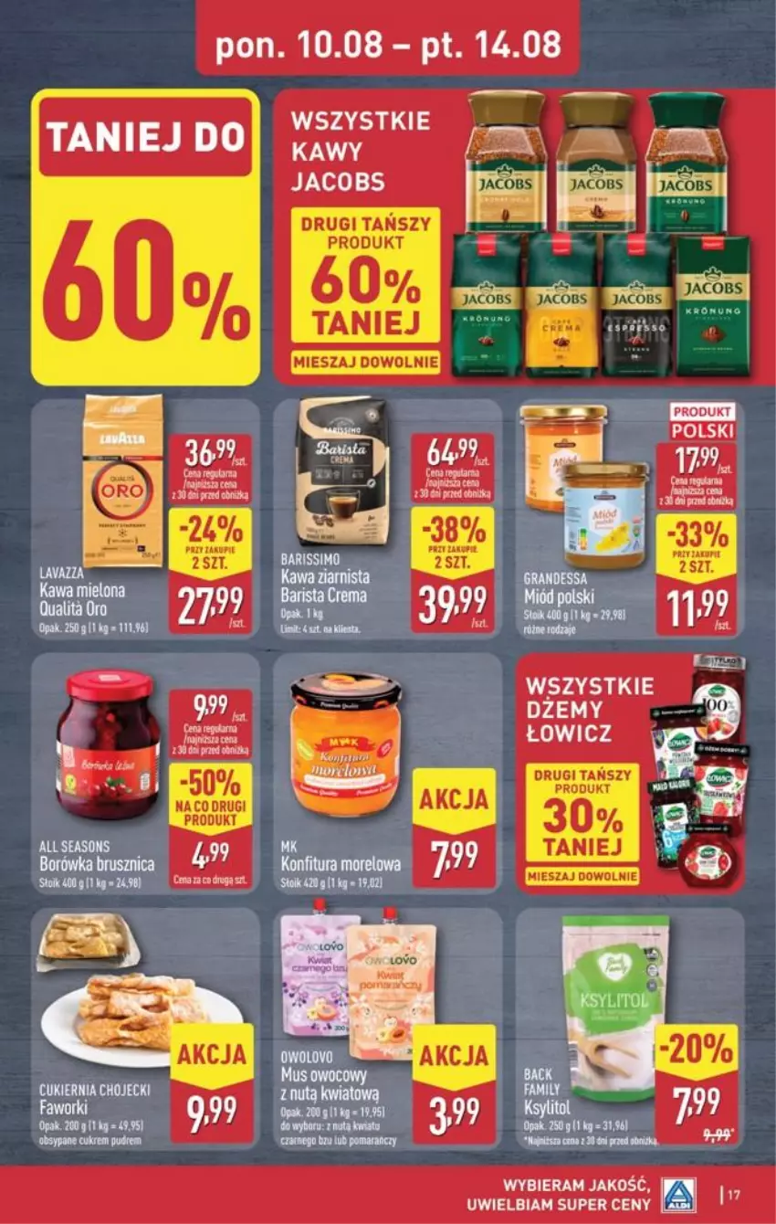 Gazetka promocyjna Aldi - Pełna oferta - ważna 10.08 do 14.08.2026 - strona 17 - produkty: Cukier, Dżem, Fa, Faworki, Jacobs