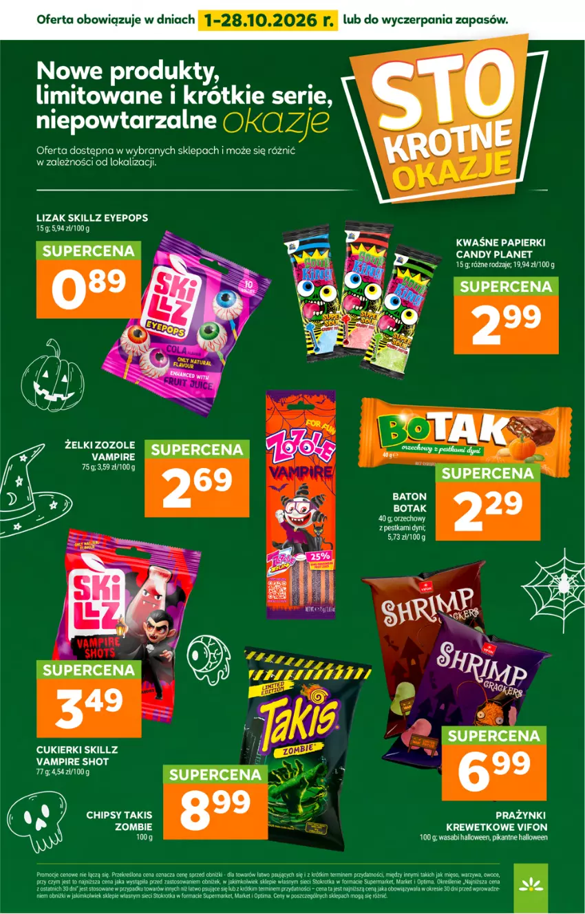 Gazetka promocyjna Stokrotka - Supermarket - ważna 01.10 do 07.10.2026 - strona 26 - produkty: Candy, Cukier, Cukierki, Mięso, Optima, Owoce, Ser, Warzywa