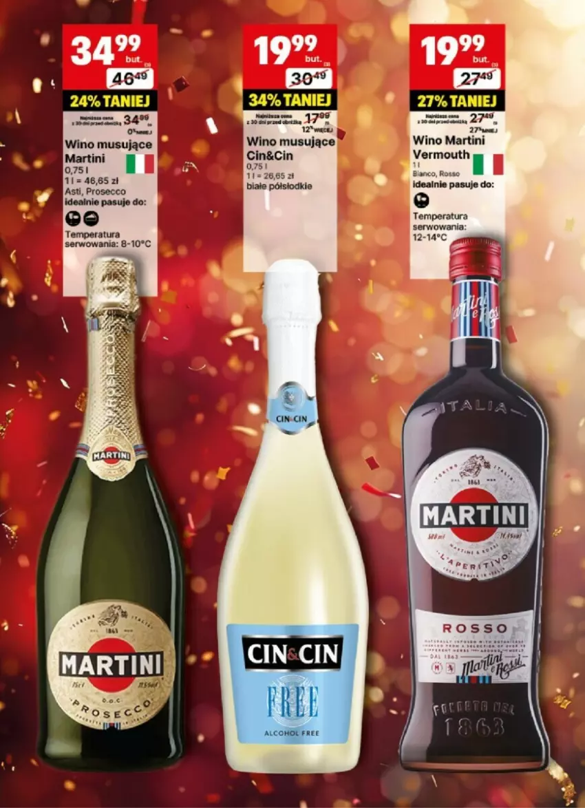 Gazetka promocyjna Delikatesy Centrum - ważna 20.01 do 02.02.2025 - strona 19 - produkty: Martini, Mus, Ser, Vermouth, Wino, Wino musujące