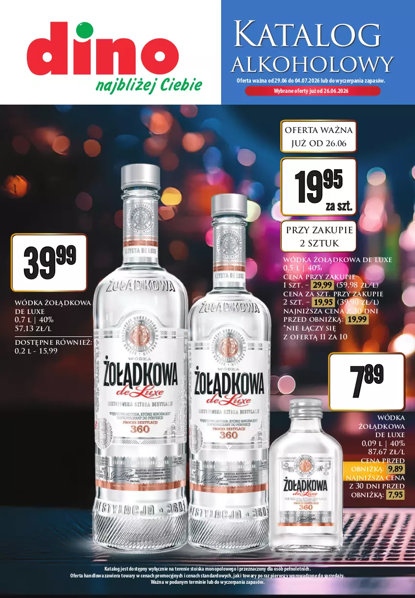 Gazetka promocyjna Dino - Katalog alkoholowy - czerwiec 2026ㅤㅤ - ważna 29.06 do 04.07.2026 - strona 1 - produkty: Wódka