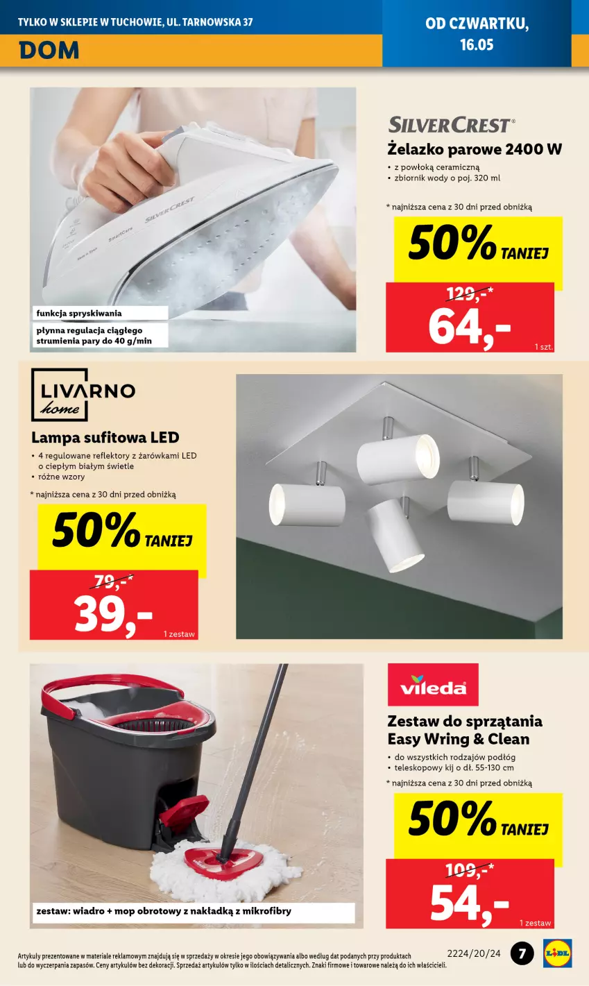 Gazetka promocyjna Lidl - Nowy Lidl w Tuchowie już otwarty - ważna 13.05 do 18.05.2024 - strona 7 - produkty: Ivar, Lampa, Lampa sufitowa, Mop, Reflektor, Rum, Silvercrest, Teleskop, Wiadro