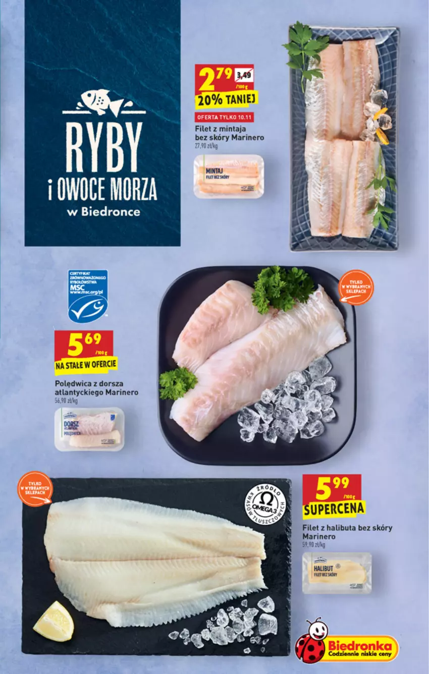 Gazetka promocyjna Biedronka - W tym tygodniu - ważna 10.11 do 17.11.2021 - strona 21 - produkty: Dorsz, Filet z mintaja, Halibut, Mintaj, Polędwica