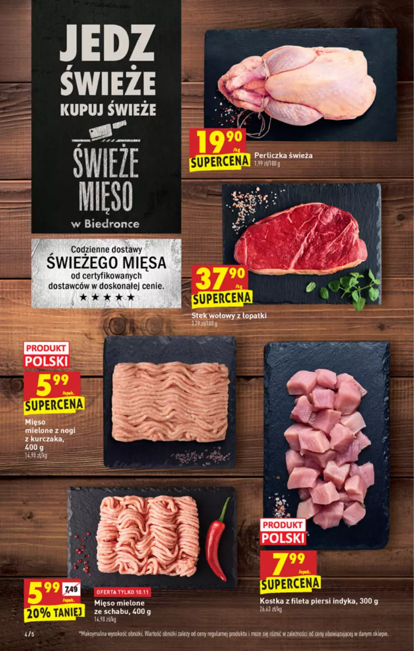 Gazetka promocyjna Biedronka - W tym tygodniu - ważna 10.11 do 17.11.2021 - strona 4 - produkty: Mięso, Mięso mielone