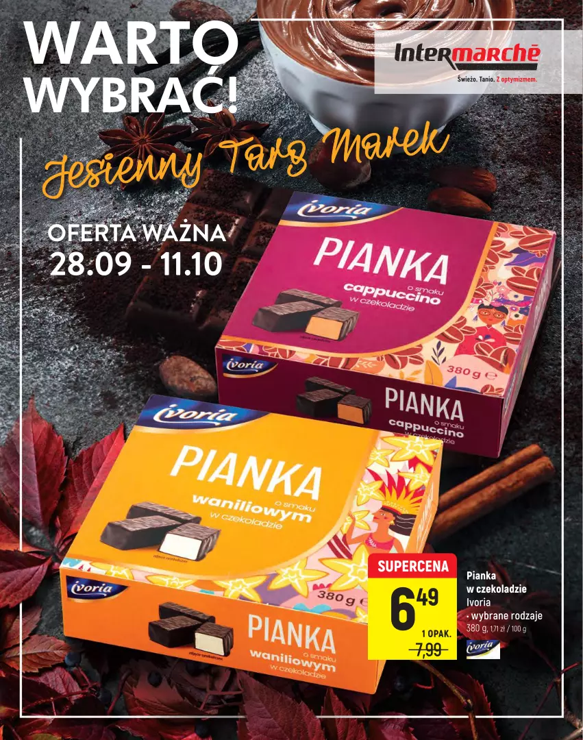 Gazetka promocyjna Intermarche - Jesienny Targ - ważna 28.09 do 11.10.2021 - strona 1 - produkty: Pianka w czekoladzie