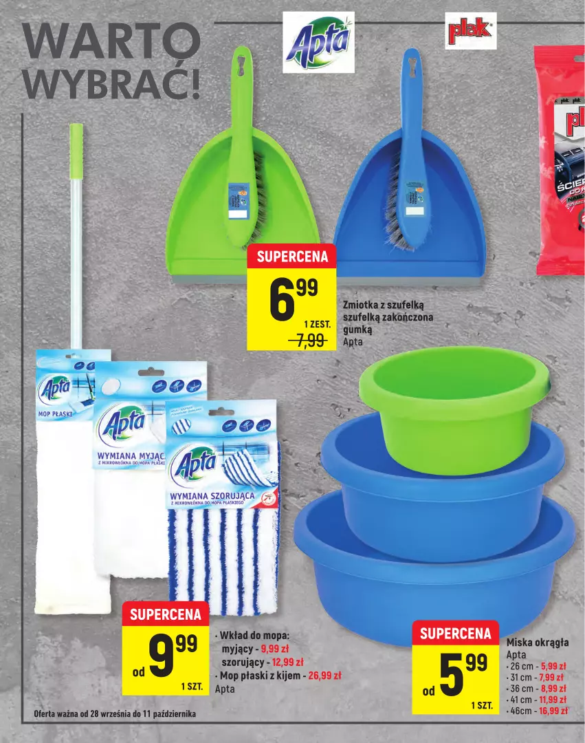 Gazetka promocyjna Intermarche - Jesienny Targ - ważna 28.09 do 11.10.2021 - strona 22 - produkty: Kije, Miska, Mop, Wkład do mopa