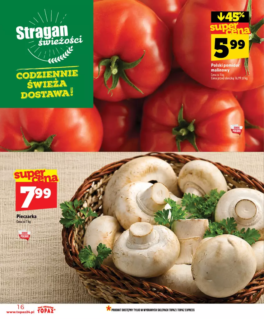 Gazetka promocyjna Topaz - Gazetka - ważna 03.06 do 10.06.2026 - strona 16 - produkty: Piec, Pieczarka, Top