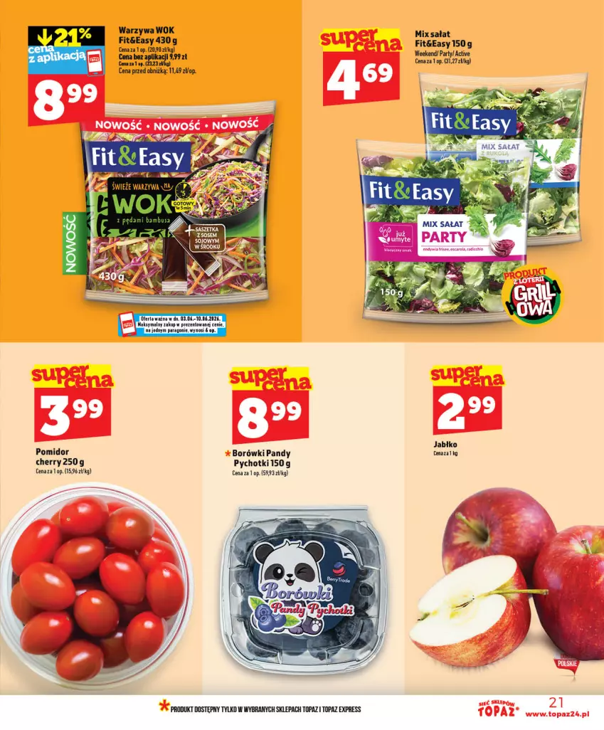 Gazetka promocyjna Topaz - Gazetka - ważna 03.06 do 10.06.2026 - strona 21 - produkty: Sałat, Top, Warzywa