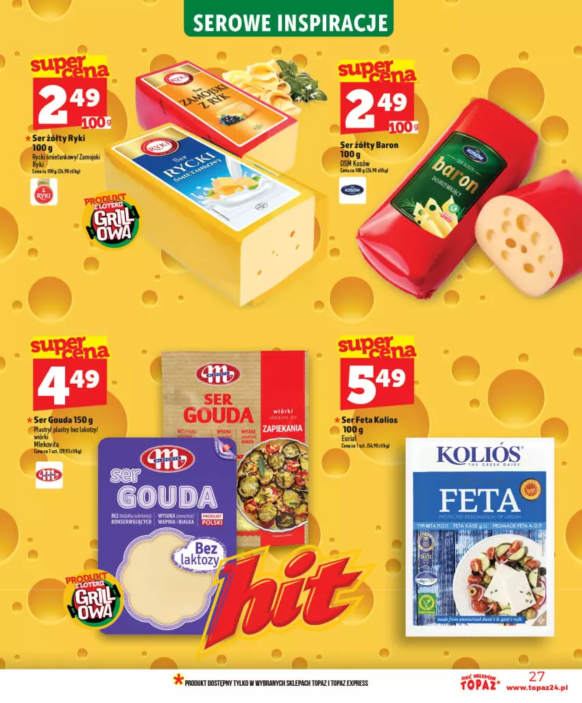 Gazetka promocyjna Topaz - Gazetka - ważna 03.06 do 10.06.2026 - strona 27 - produkty: Feta, Gouda, Mleko, Mlekovita, Ser, Vita C