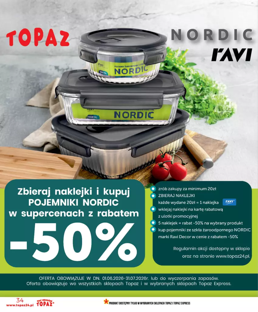 Gazetka promocyjna Topaz - Gazetka - ważna 03.06 do 10.06.2026 - strona 34 - produkty: Klej, Pojemnik, Por, Top