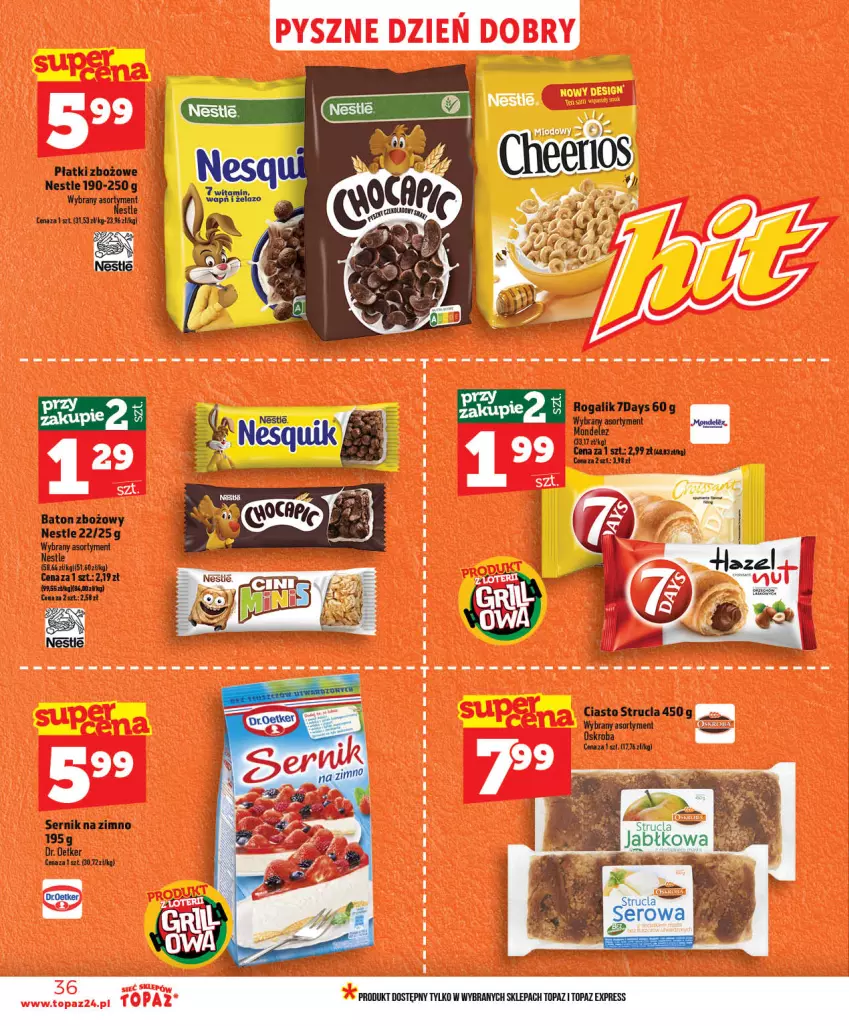 Gazetka promocyjna Topaz - Gazetka - ważna 03.06 do 10.06.2026 - strona 36 - produkty: Baton, Dr. Oetker, Rogal, Ser, Strucla, Top