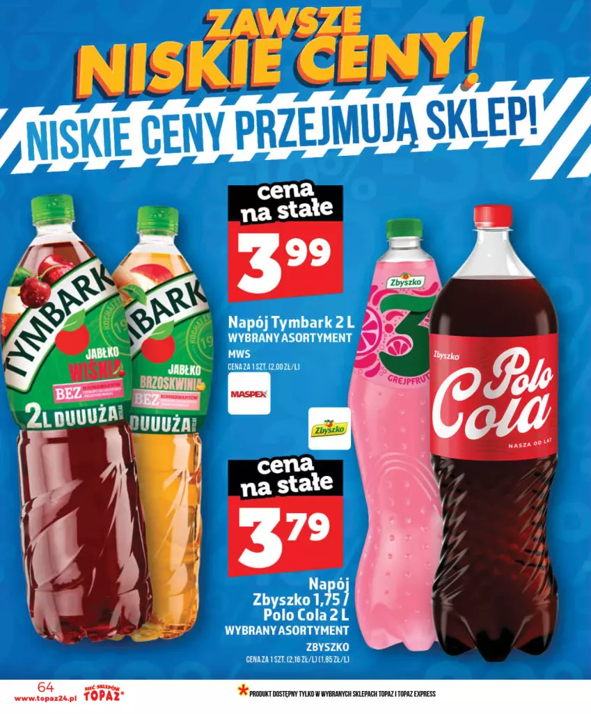 Gazetka promocyjna Topaz - Gazetka - ważna 03.06 do 10.06.2026 - strona 64 - produkty: K2, Napój, Top, Tymbark