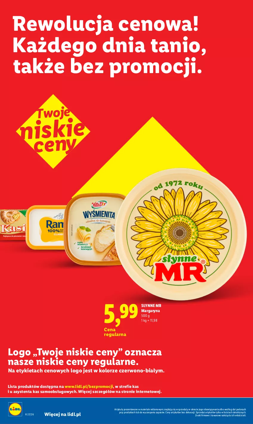 Gazetka promocyjna Lidl - Rewolucja cenowa! - ważna 21.08 do 30.09.2026 - strona 12 - produkty: Margaryna, Słynne