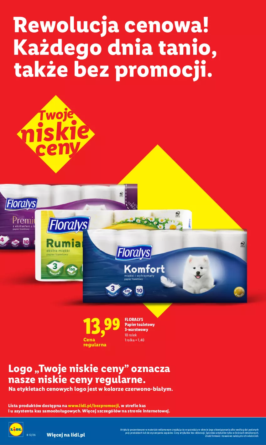 Gazetka promocyjna Lidl - Rewolucja cenowa! - ważna 21.08 do 30.09.2026 - strona 26 - produkty: Flora, Papier, Papier toaletowy