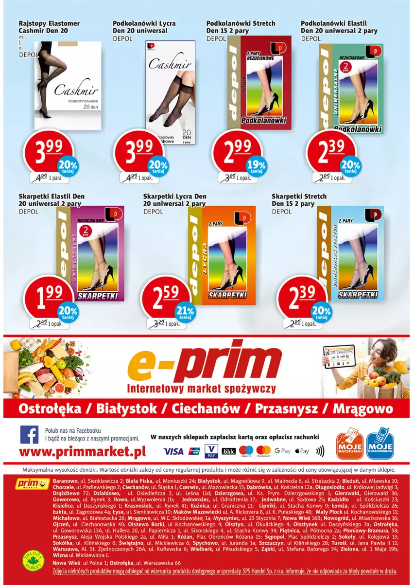 Gazetka promocyjna Prim Market - Gazetka - ważna 13.05 do 19.05.2021 - strona 16 - produkty: Fa, Karp, Rajstopy, Skarpetki, Sok, Top