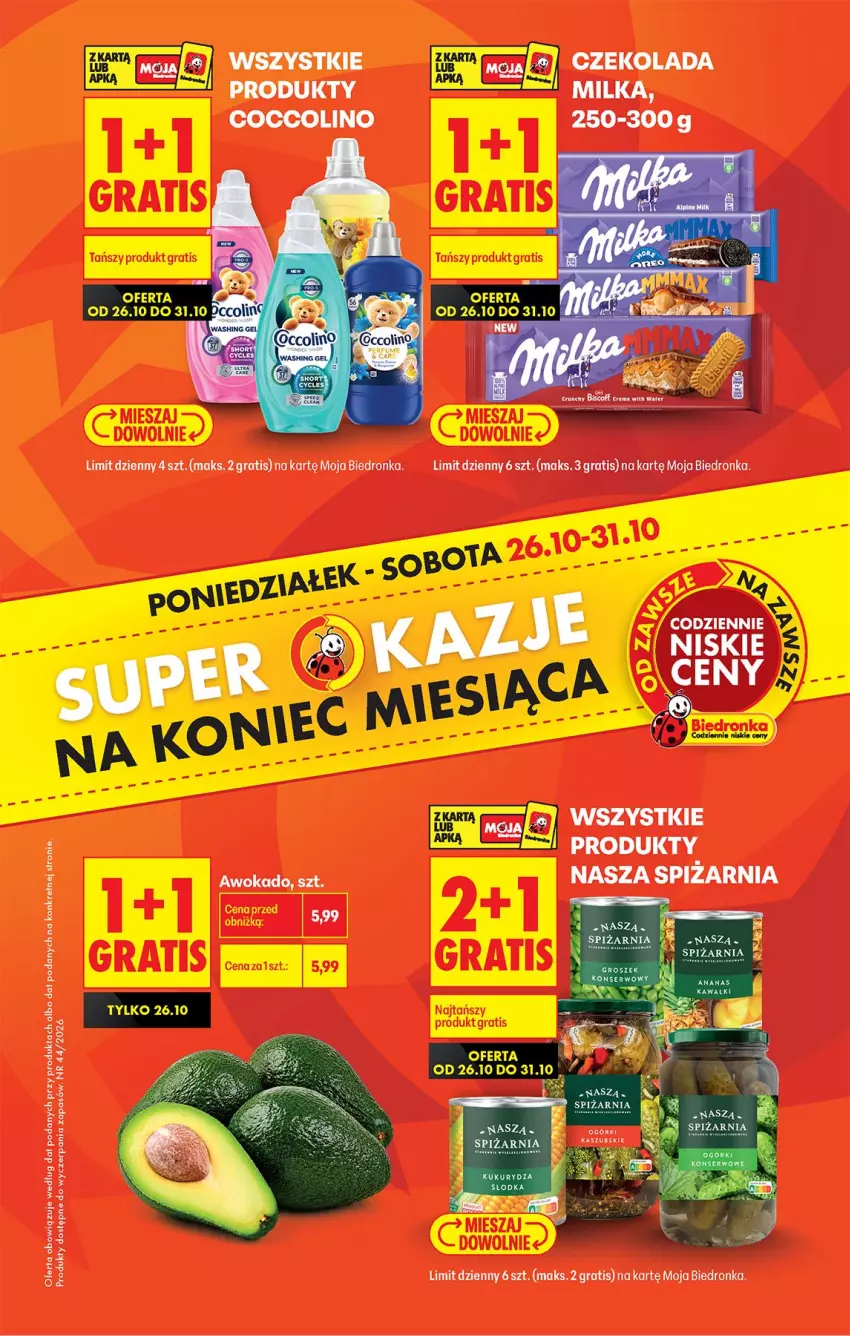 Gazetka promocyjna Biedronka - Gazetka - ważna 26.10 do 02.11.2026 - strona 1 - produkty: Coccolino, Czekolada, Gra, Kret