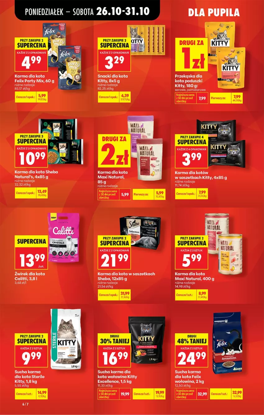 Gazetka promocyjna Biedronka - Gazetka - ważna 26.10 do 02.11.2026 - strona 6 - produkty: Felix, Ser, Sheba, Sucha karma, Wołowina