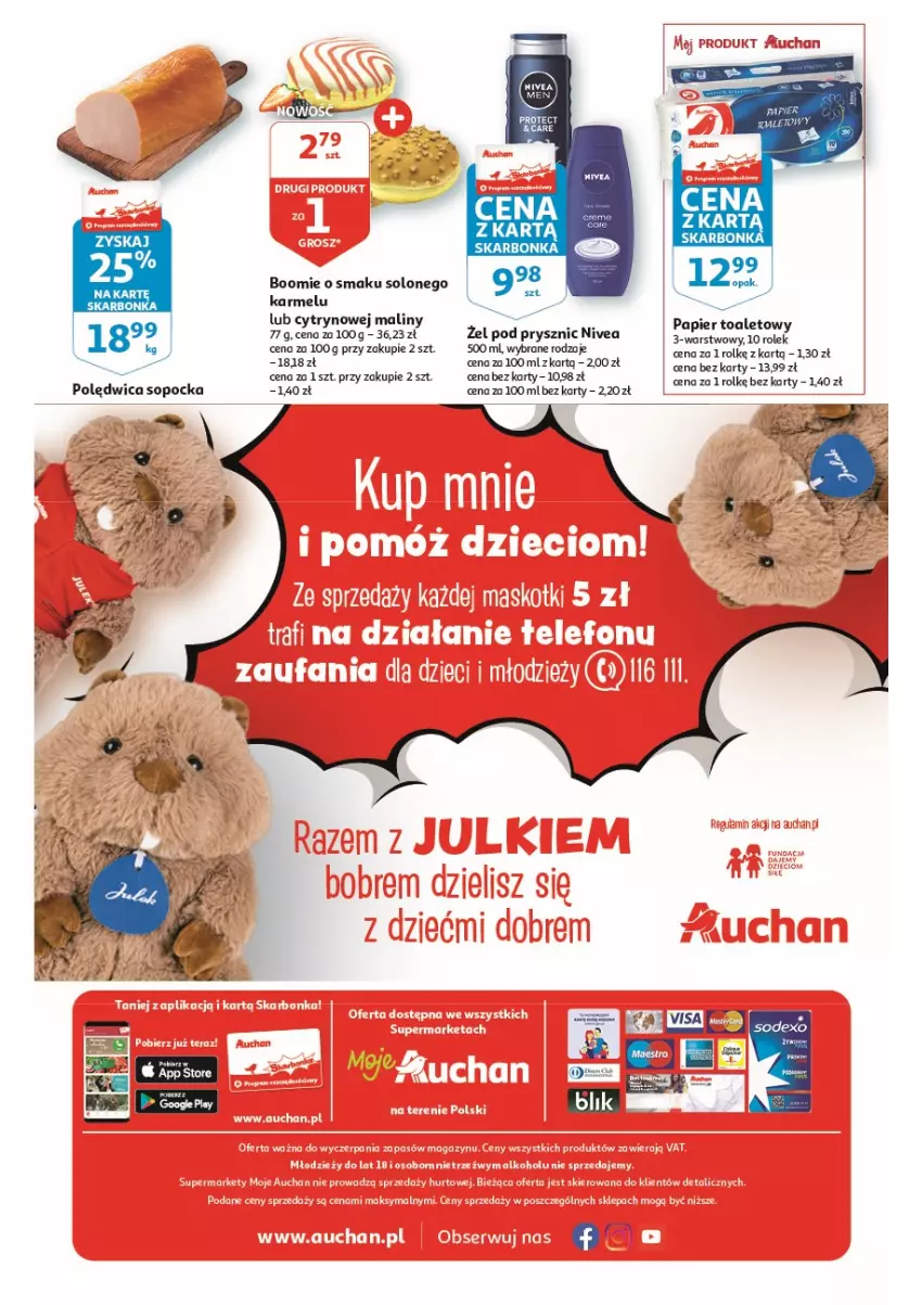 Gazetka promocyjna Auchan - Wiosenne superoferty są w cenie Moje Auchan - ważna 05.05 do 11.05.2022 - strona 4 - produkty: Maliny, Nivea, Papier, Papier toaletowy, Polędwica