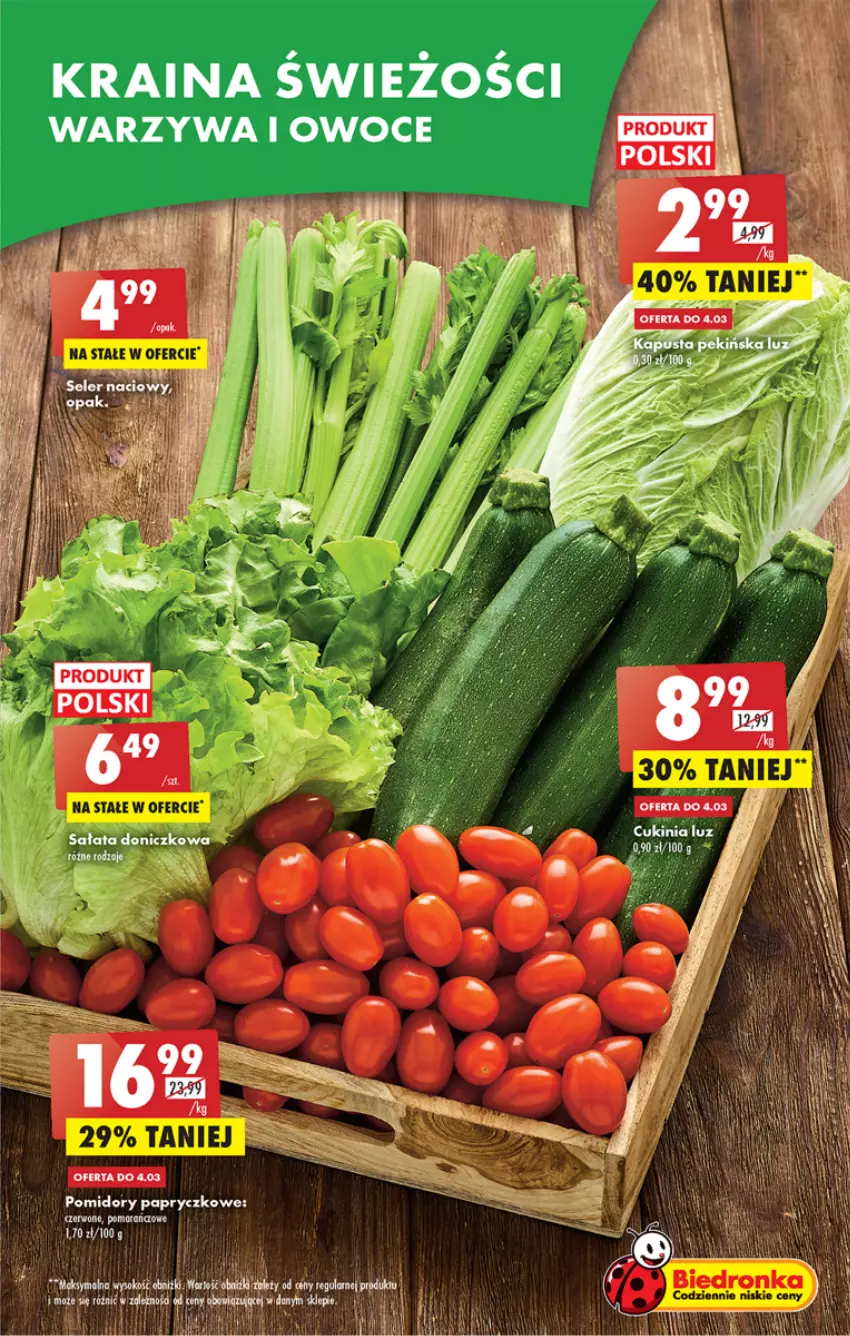 Gazetka promocyjna Biedronka - ważna 02.03 do 08.03.2023 - strona 17 - produkty: Owoce, Pomidory, Sałat, Warzywa, Warzywa i owoce