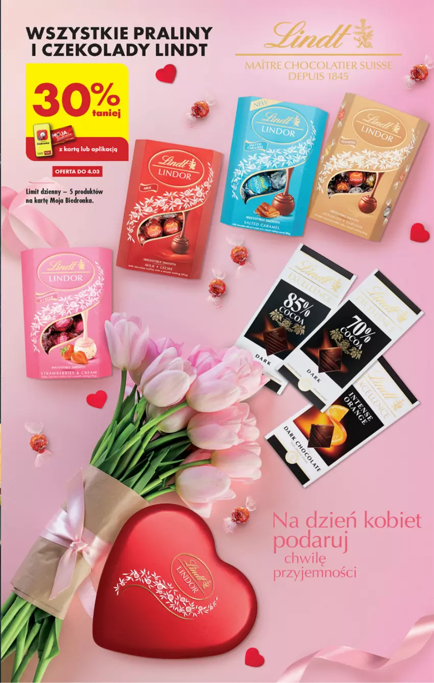 Gazetka promocyjna Biedronka - ważna 02.03 do 08.03.2023 - strona 43 - produkty: Lindt, Praliny