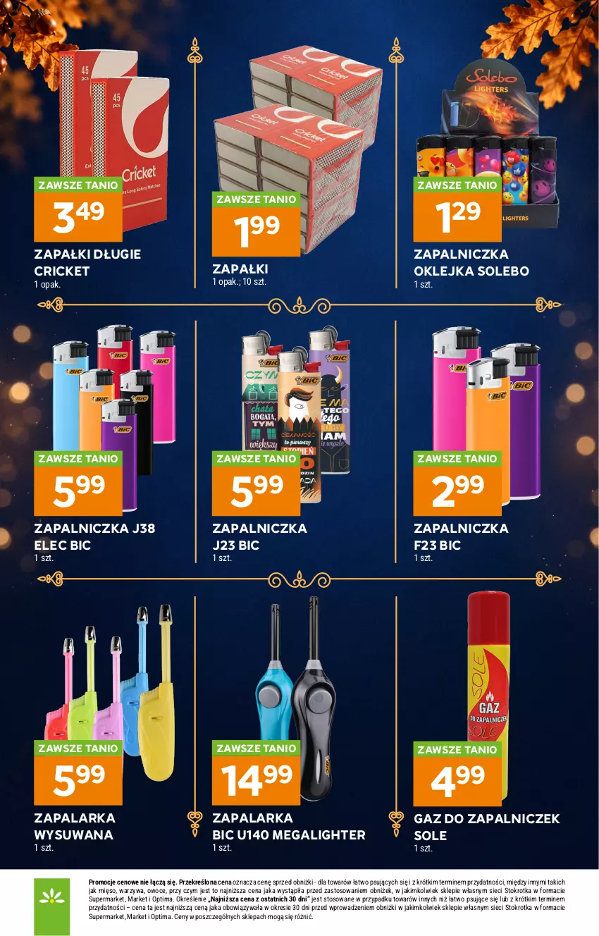 Gazetka promocyjna Stokrotka - Katalog Znicze - ważna 01.10 do 04.11.2026 - strona 12 - produkty: BIC, Klej, Mięso, Optima, Owoce, Warzywa, Zapalarka, Zapalniczka