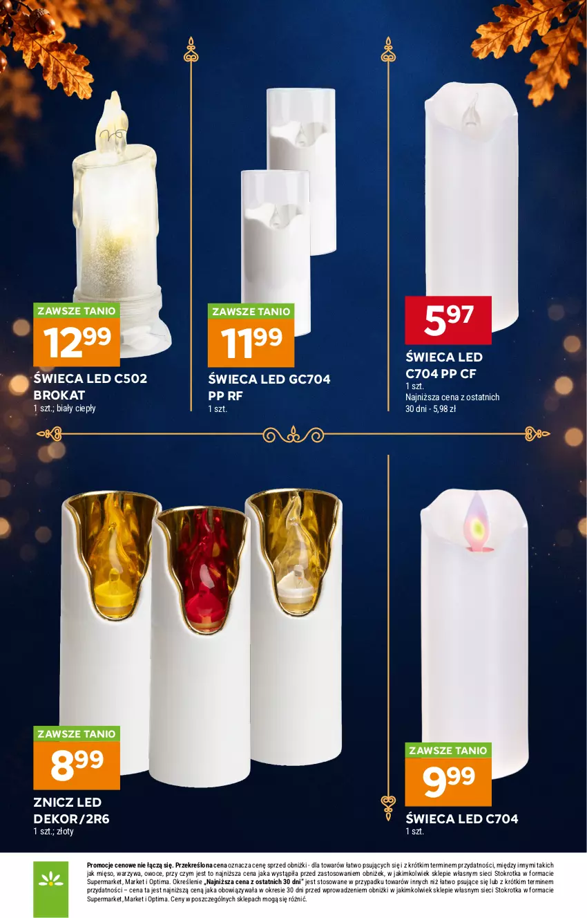 Gazetka promocyjna Stokrotka - Katalog Znicze - ważna 01.10 do 04.11.2026 - strona 8 - produkty: Mięso, Optima, Owoce, Warzywa, Znicz