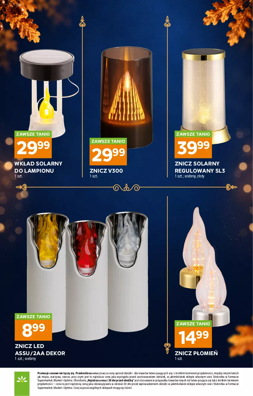 Gazetka promocyjna Stokrotka - Katalog Znicze - ważna 01.10 do 04.11.2026 - strona 9 - produkty: Lampion, Mięso, Optima, Owoce, Warzywa, Znicz