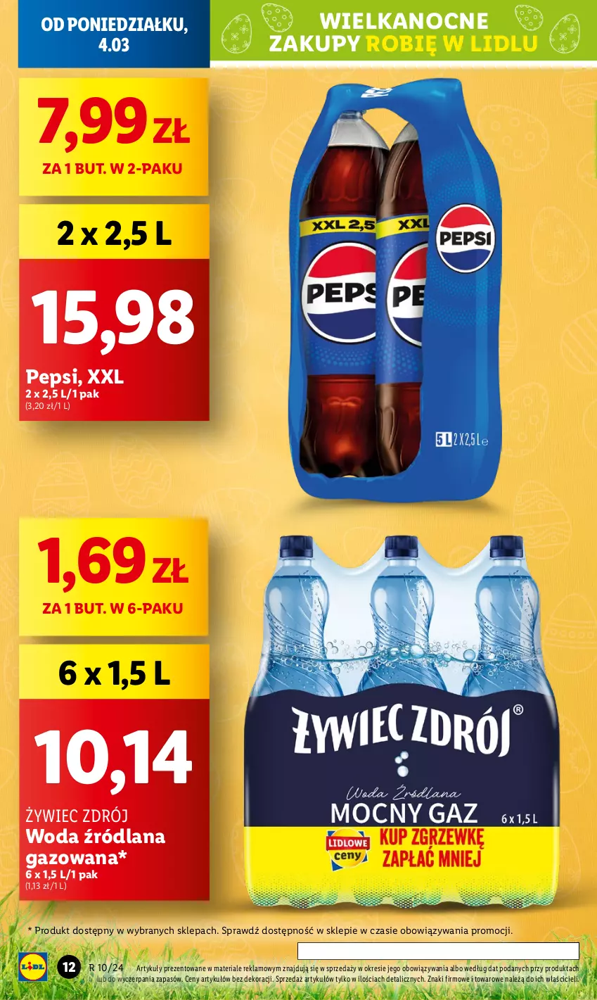 Gazetka promocyjna Lidl - GAZETKA - ważna 04.03 do 06.03.2024 - strona 12 - produkty: LANA, Pepsi, Woda