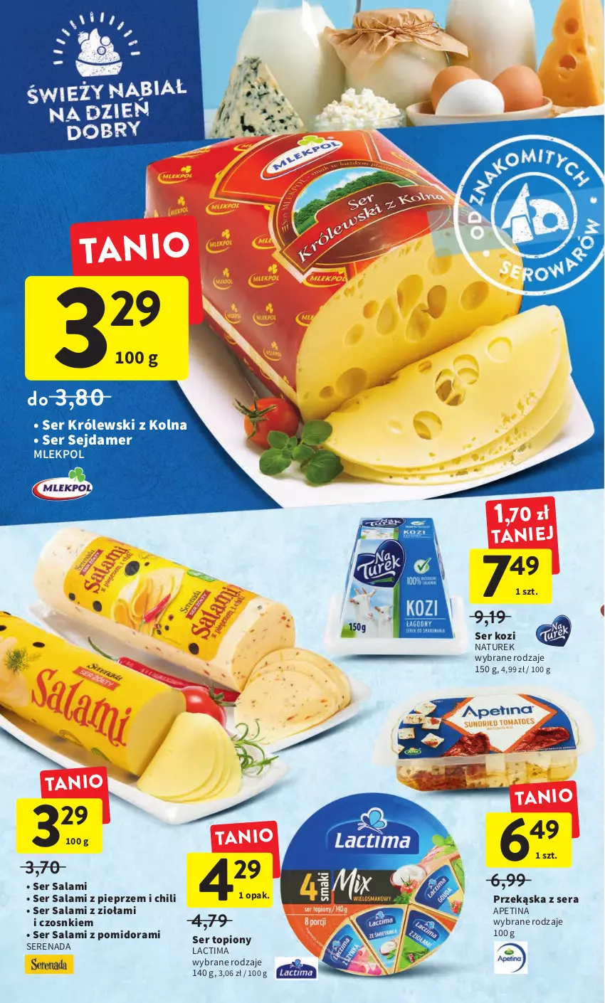 Gazetka promocyjna Intermarche - Gazetka Intermarche - ważna 17.11 do 23.11.2022 - strona 28 - produkty: Królewski, NaTurek, Pieprz, Salami, Sejdamer, Ser, Ser kozi, Ser salami, Ser topiony, Top