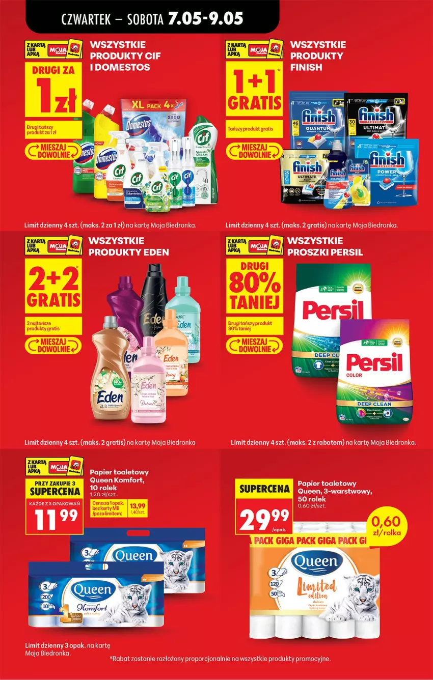 Gazetka promocyjna Biedronka - Od Czwartku - ważna 07.05 do 13.05.2026 - strona 17 - produkty: Cif, Domestos, Finish, Gra, Papier, Papier toaletowy, Por