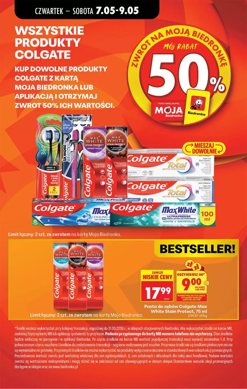 Gazetka promocyjna Biedronka - Od Czwartku - ważna 07.05 do 13.05.2026 - strona 19 - produkty: Colgate, Fa, LG, Mus, Olej, Sekator, Telefon, Tran
