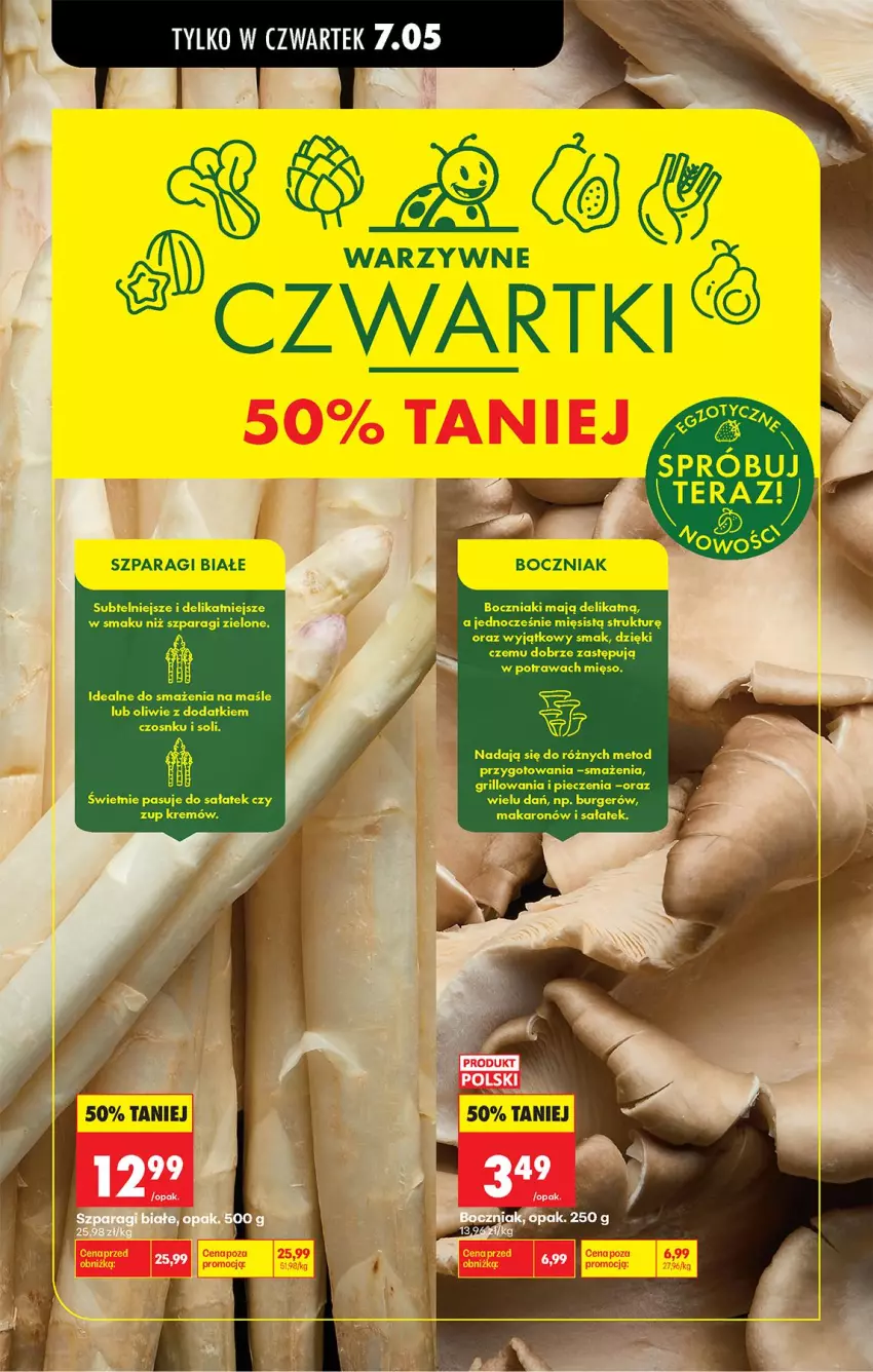 Gazetka promocyjna Biedronka - Od Czwartku - ważna 07.05 do 13.05.2026 - strona 28 - produkty: Boczniak, Burger, Grill, Makaron, Mięso, Piec, Sałat