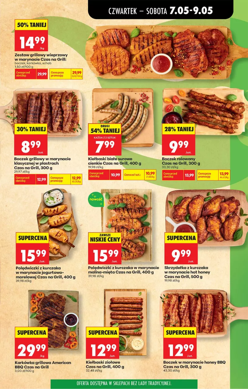 Gazetka promocyjna Biedronka - Od Czwartku - ważna 07.05 do 13.05.2026 - strona 33 - produkty: Boczek, Grill, Jogurt, Kiełbaski białe, Kurczak, Mięta, Polędwiczki z kurczaka, Skrzydełka z kurczaka